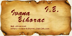 Ivana Bihorac vizit kartica